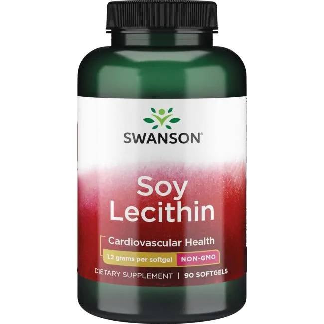 Swanson sojas lecitīns – sojas lecitīns 1200 mg 90 kapsulas