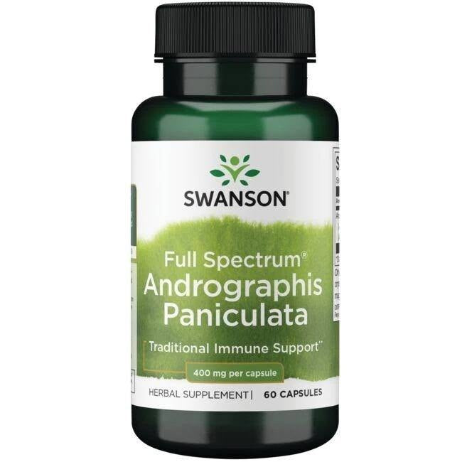 Swanson pilna spektra Andrographis Paniculata 400 mg 60 kapsulas