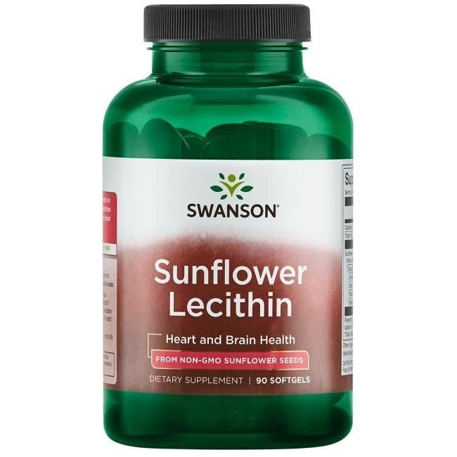 Swanson saulespuķu lecitīns 1200 mg 90 kapsulas