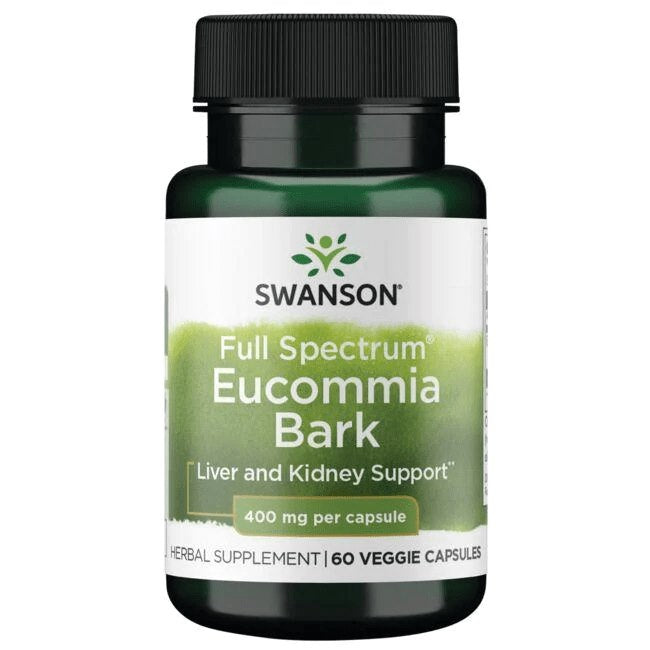 Swanson pilna spektra eikomijas mizas 400 mg 60 kapsulas