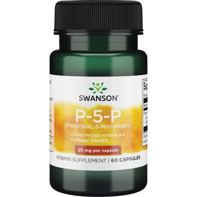 Swanson vitamīns B6 20 mg 60 kapsulas