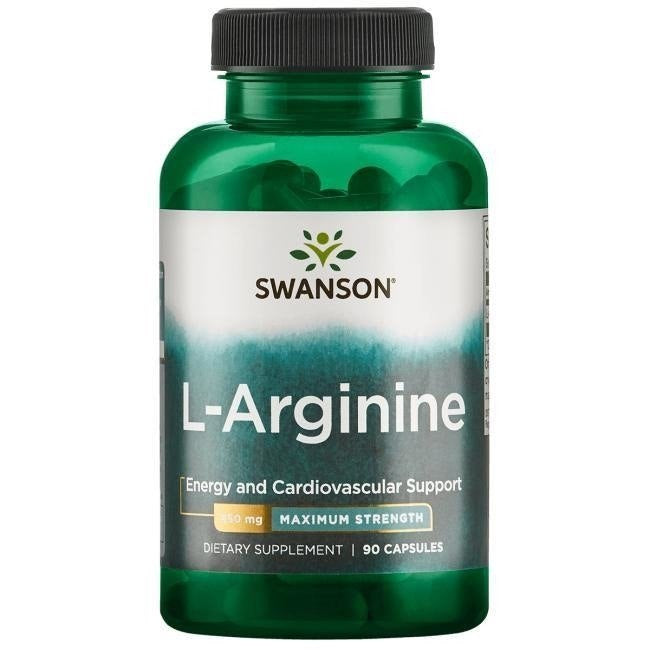 Swanson L-arginīns Forte 850 mg 90 kapsulas