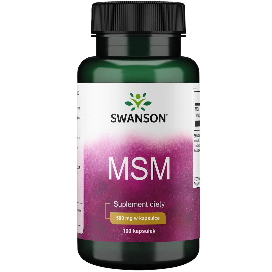Swanson sēra MSM – metilsulfonilmetāns 500 mg 100 kapsulas