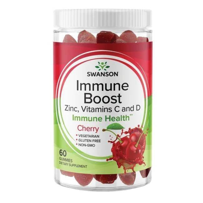 Swanson Immune Boost košļājamās gumijas ar ķiršu garšu 60