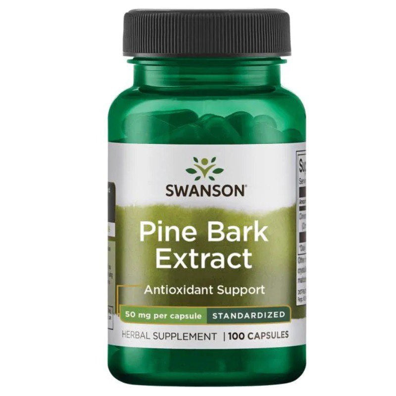 Swanson priežu mizas ekstrakts 50 mg - priežu mizas ekstrakts 100 kapsulas