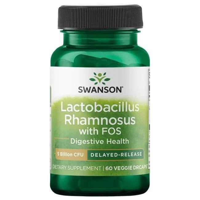 Swanson Lactobacillus Rhamnosus ar FOS, 60 kapsulas