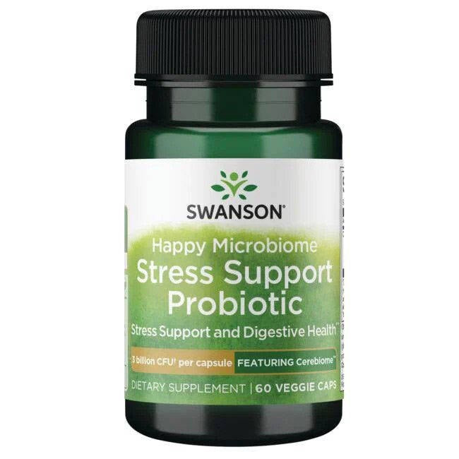 Swanson Happy Microbiome Stress Support Prob. 60 kapsulas