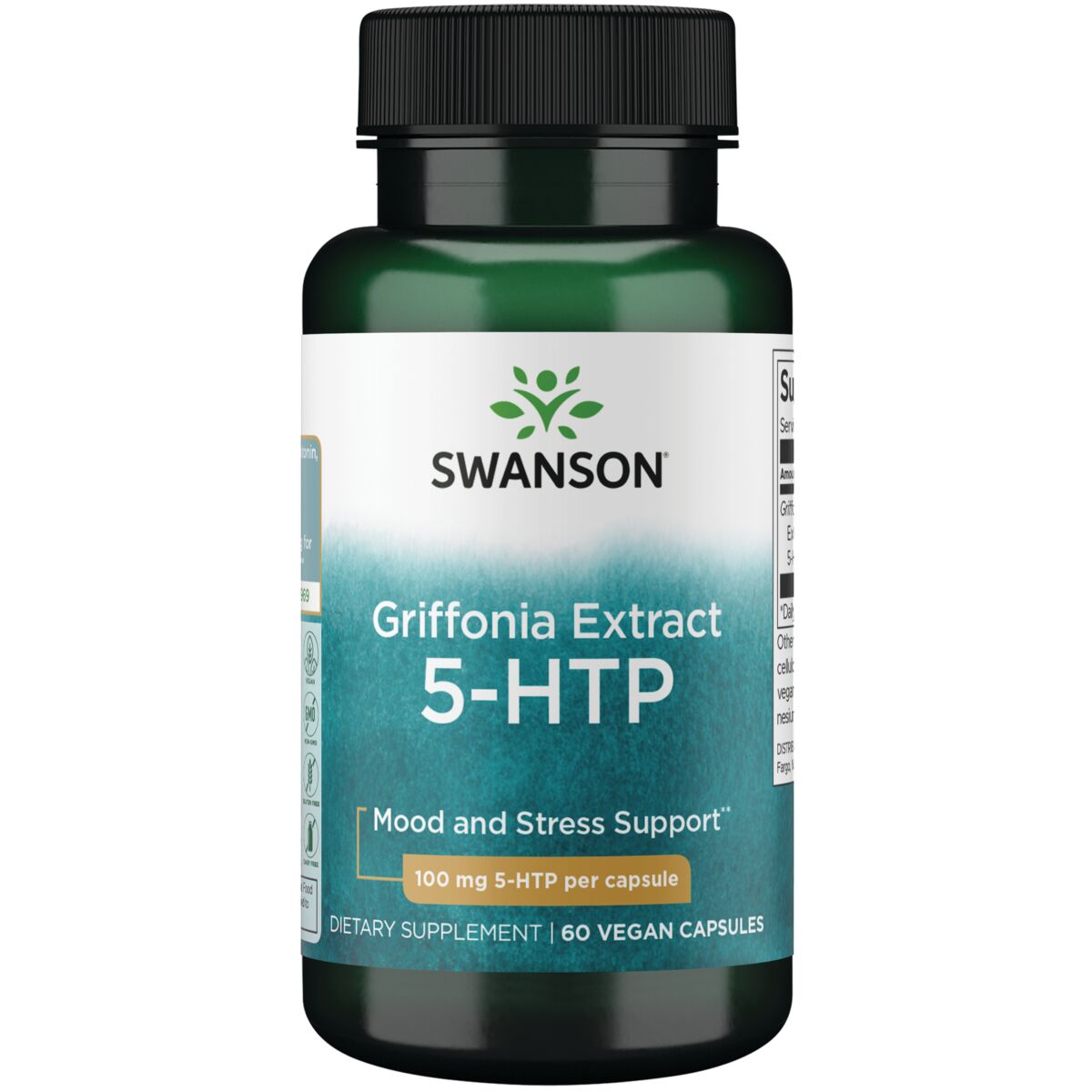 Swanson Grifonijas ekstrakts 5-HTP 60 kapsulas