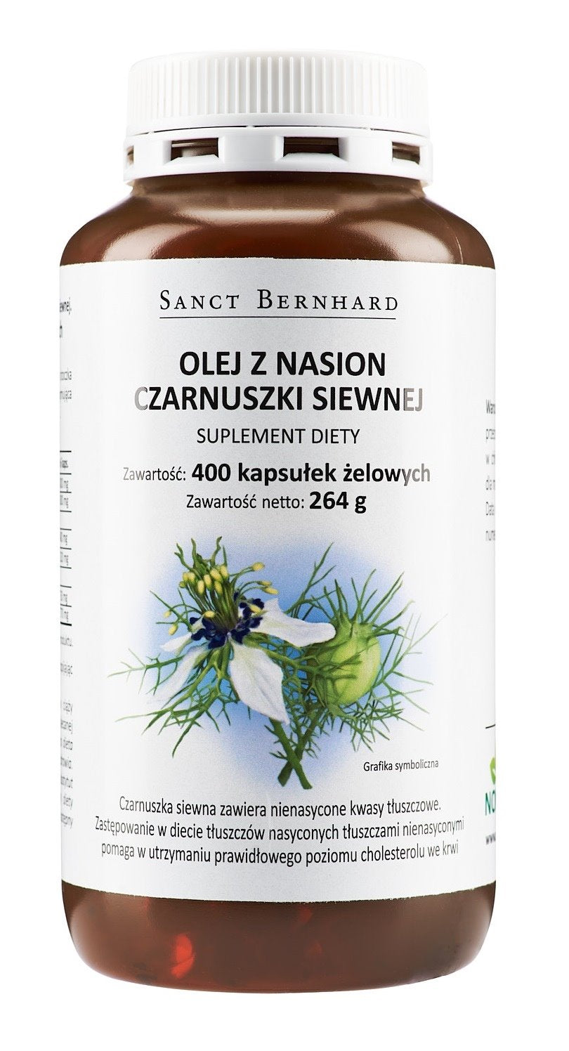 KRAUTERHAUS SANCT BERNHARD juodgrūdžių aliejus 500 mg 400 kapsulių