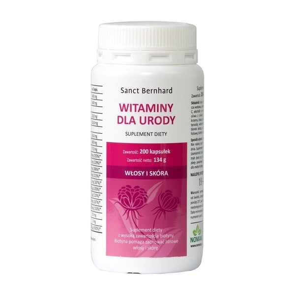KRAUTERHAUS SANCT BERNHARD Skaistuma kapsulas - Vitamīni skaistumam 200 kapsulas