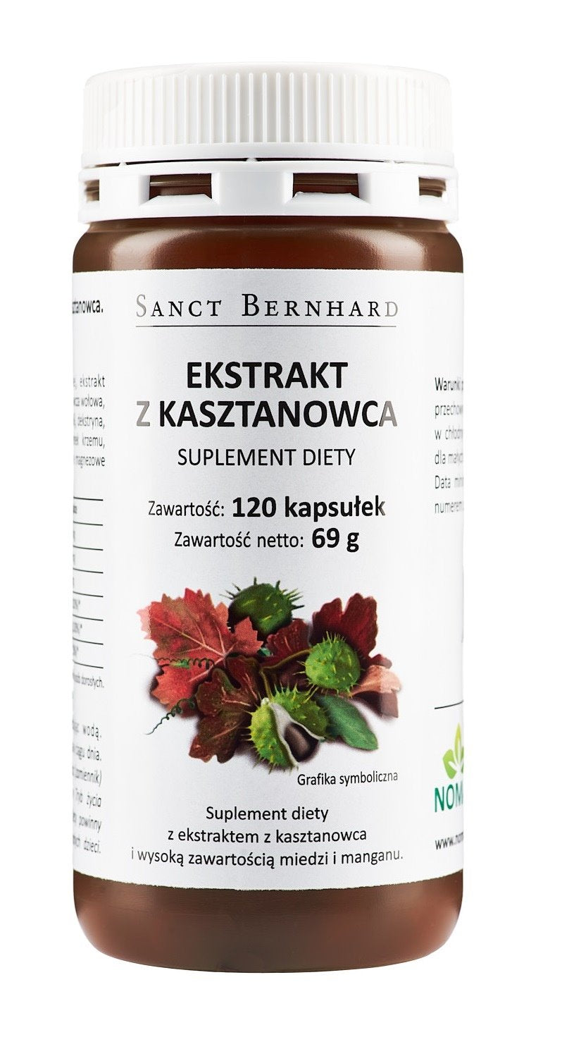 KRAUTERHAUS SANCT BERNHARD zirgkastaņu ekstrakts 120 kaps.