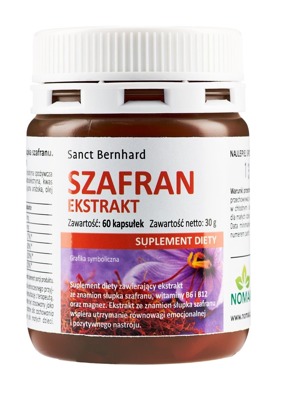 KRAUTERHAUS SANCT BERNHARD safrāna ekstrakts 60 kapsulas
