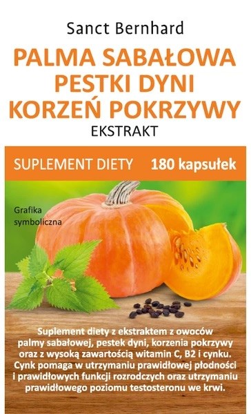 KRAUTERHAUS SANCT BERNHARD Zāģzobu palmas, ķirbju sēklu, nātru sakņu ekstrakts 180 kaps.