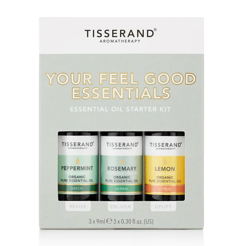 TISSERAND AROMATHERAPY komplekts „Jūsu labsajūtas komplekts” – 100 % ēterisko eļļu komplekts 3 x 9 ml