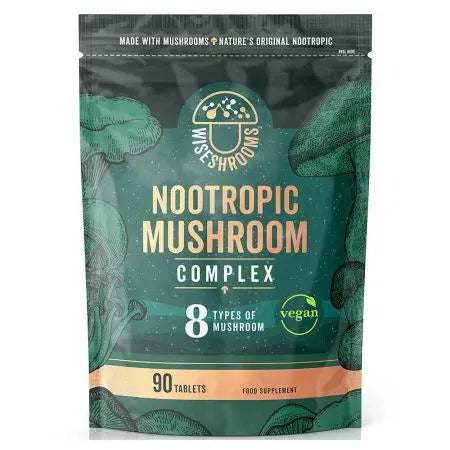 WISESHROOMS nootropisko sēņu komplekss 90 tabletes