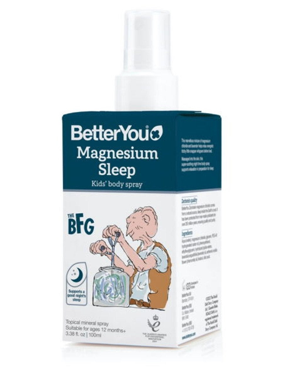 BETTERYOU magnija miega aerosols bērniem – magnija aerosols bērnu labākam miegam, 100 ml