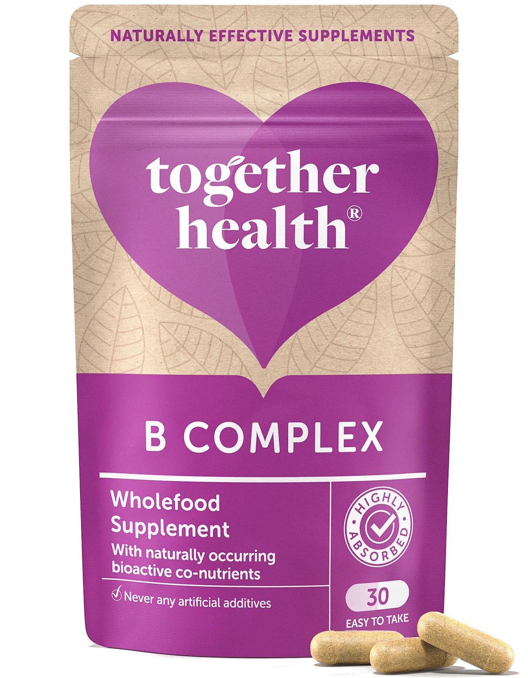 TOGETHER B kompleksas – B grupas vitamīni 30 kapsulas