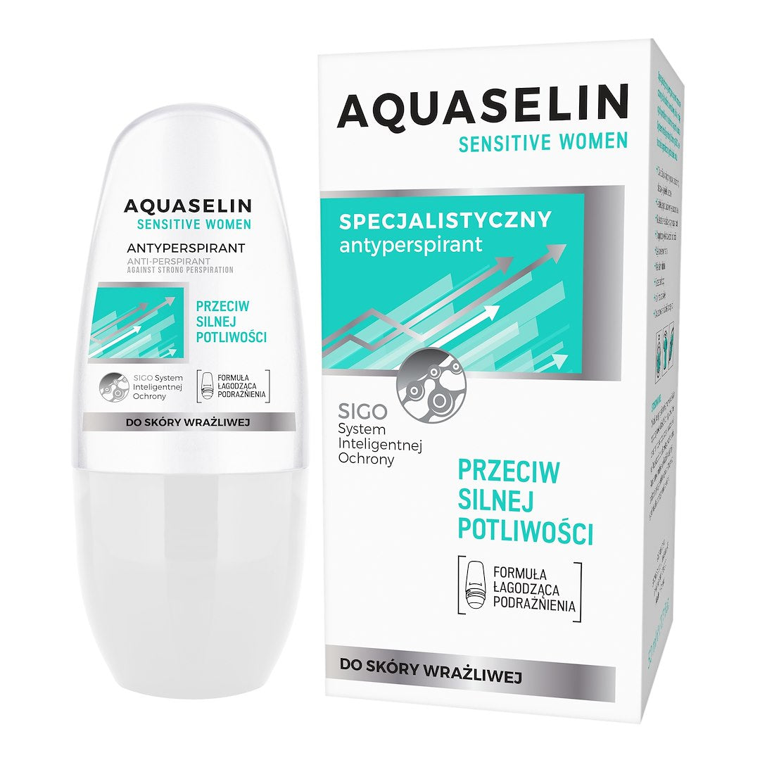 AQUASELIN Sensitive Women speciālais rullīšu antiperspirants pret stipru svīšanu 50 ml