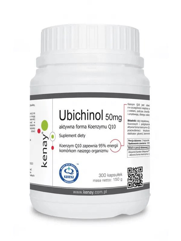 KENAY ubihinola koenzīms Q10 50 mg 300 kapsulas