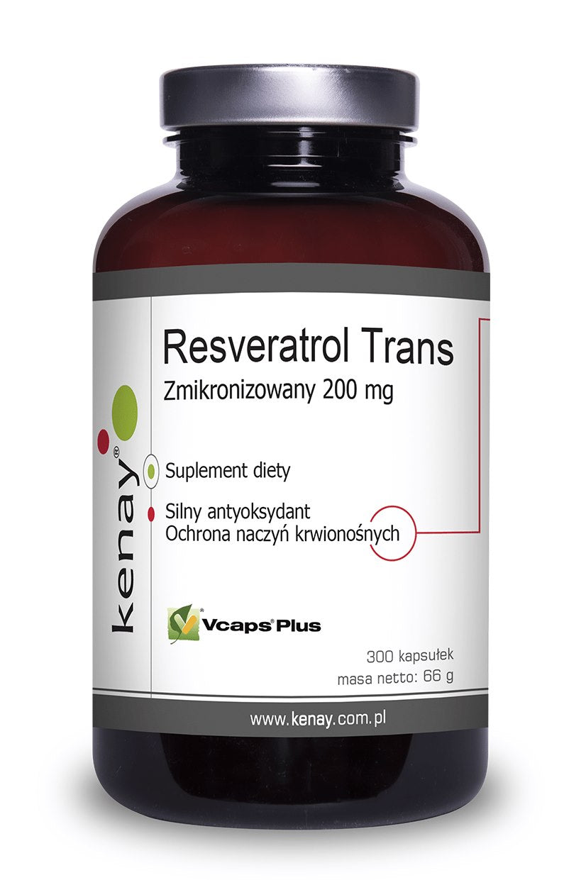 KENAY mikronizēts resveratrols 200 mg 300 kapsulas