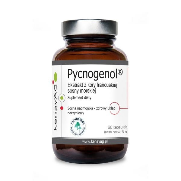 KENAY Pycnogenol 100 mg - Francijas piekrastes priedes mizas ekstrakts, 60 kapsulas