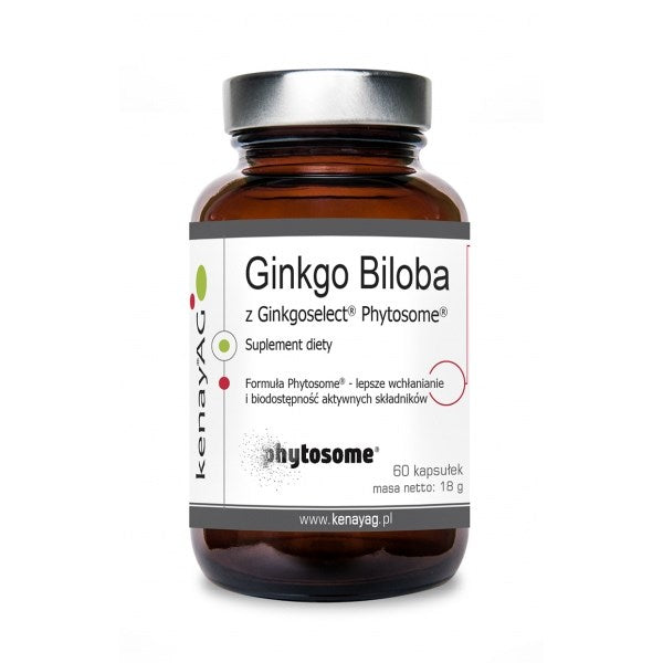 KENAY Ginkgo Biloba ar Ginkgoselect Phytosome 60 kapsulas