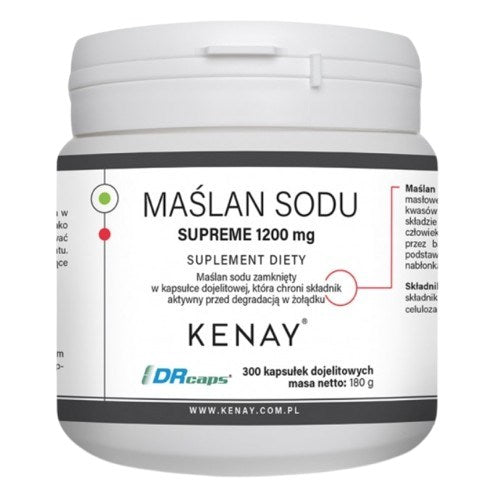 KENAY nātrija butirāts SUPREME 1200 mg 300 kapsulas