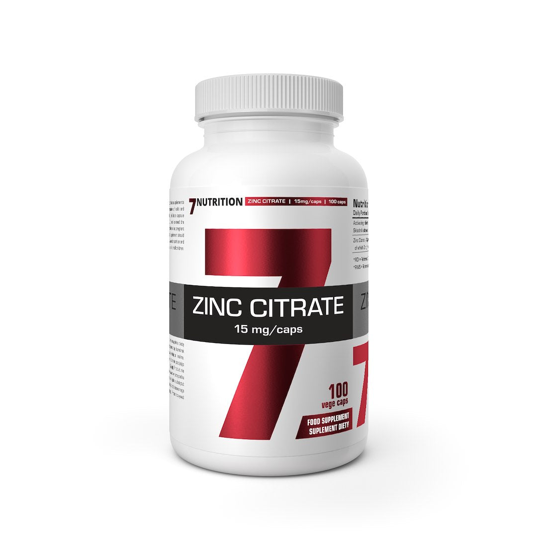 7Nutrition Cinka citrāts 15 mg - cinka citrāts 15 mg 100 kaps.