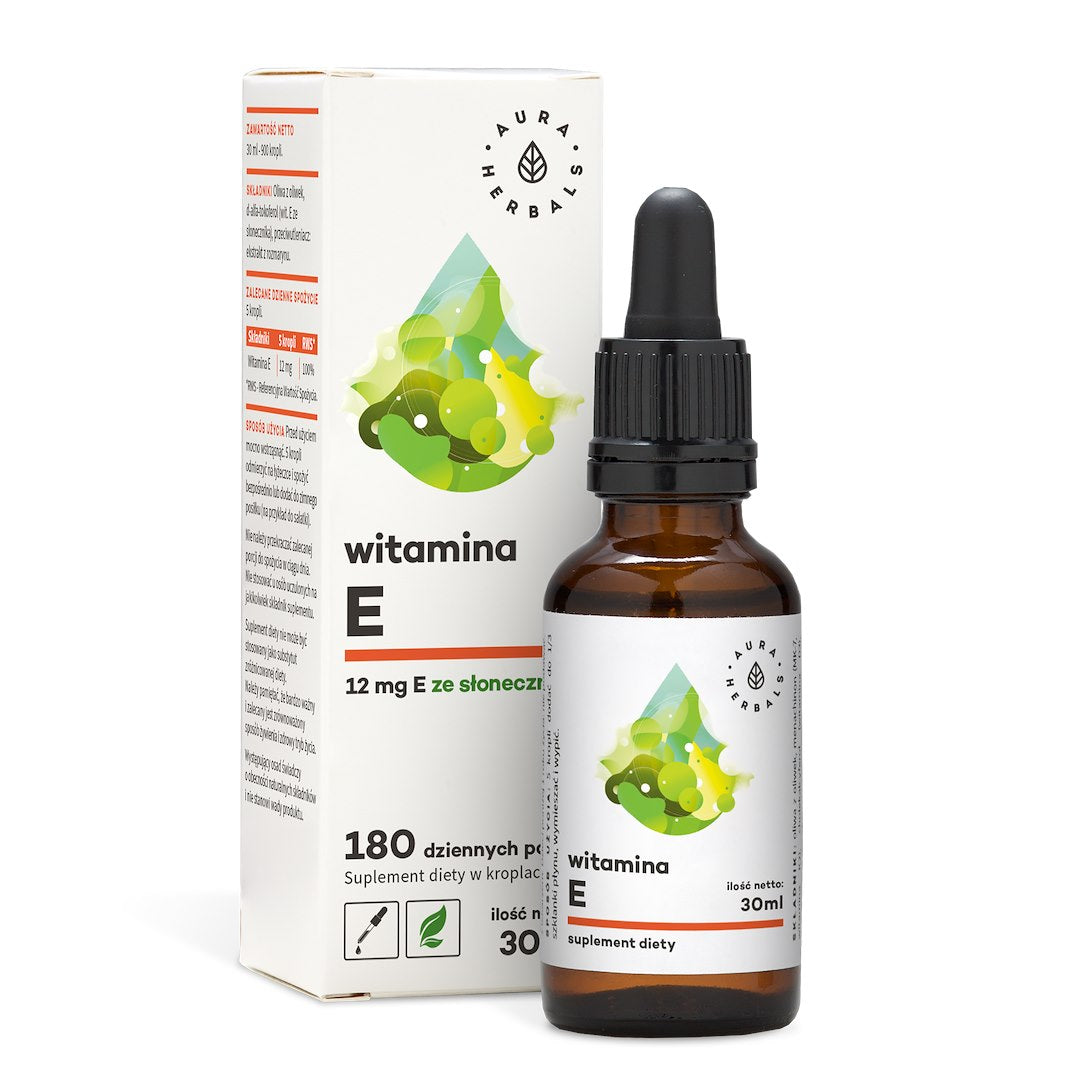 AURA HERBALS E vitamīns - Uztura bagātinātājs pilienos 30 ml