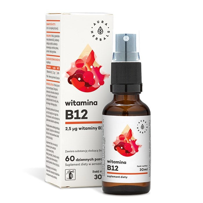 AURA HERBALS B12 vitamīna aerosols 30 ml