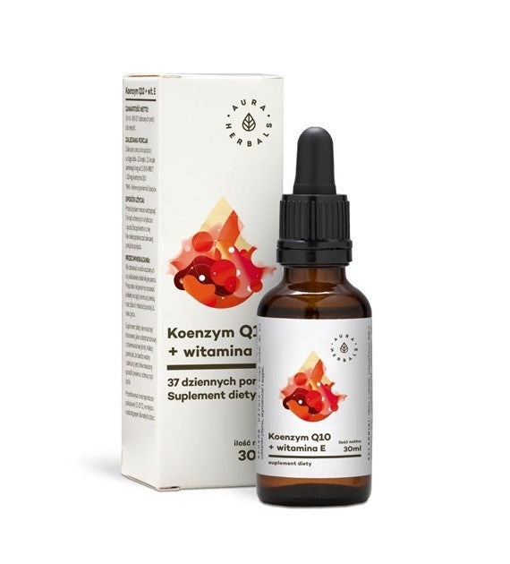 AURA HERBALS koferments Q10 + E vitamīns - pilieni 30 ml