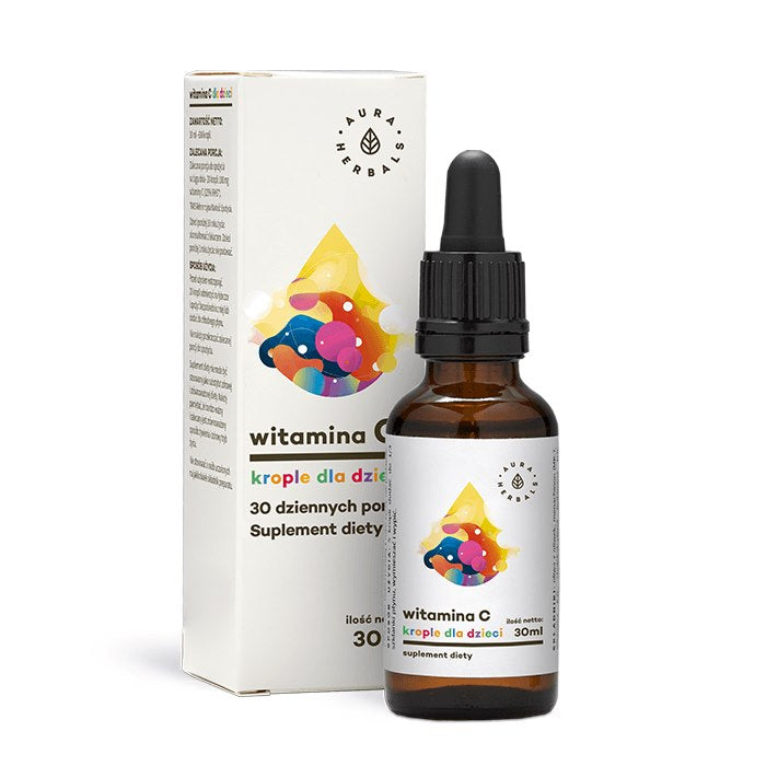 AURA HERBALS C vitamīns bērniem 100 mg – pilieni 30 ml