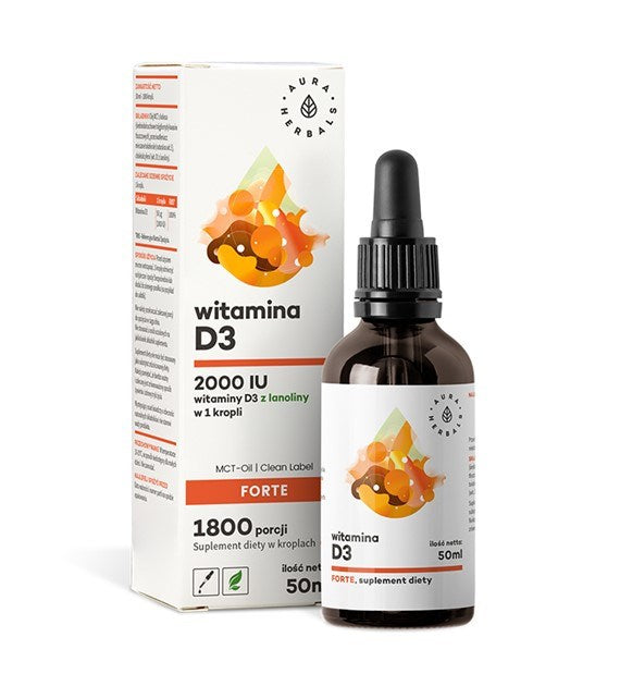 AURA HERBALS D3 vitamīna Forte pilieni 50 ml