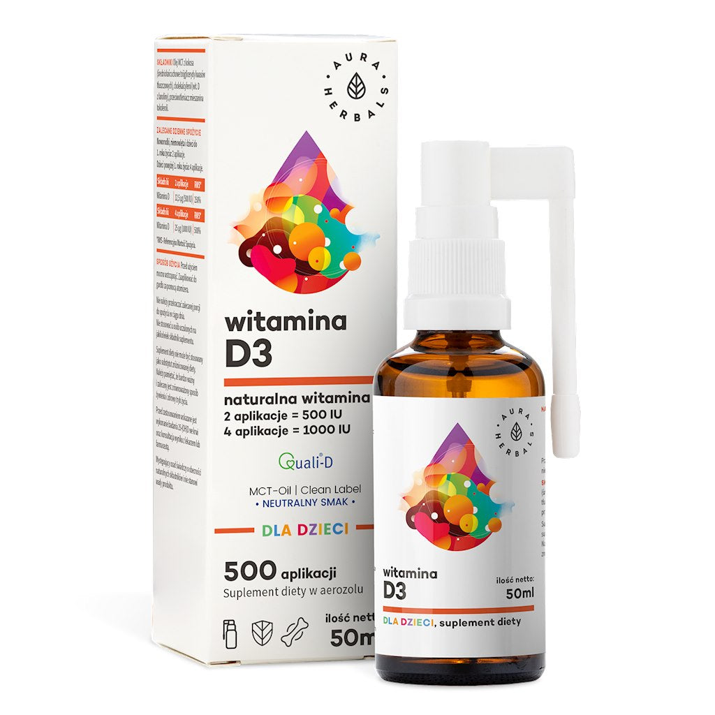 AURA HERBALS D3 vitamīns bērniem MCT aerosols 50 ml