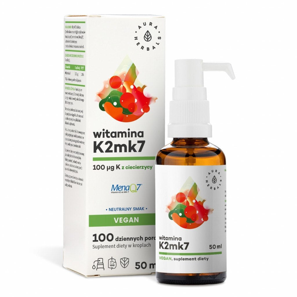 AURA HERBALS K2 vitamīns 100 µg vegānisks 50 ml