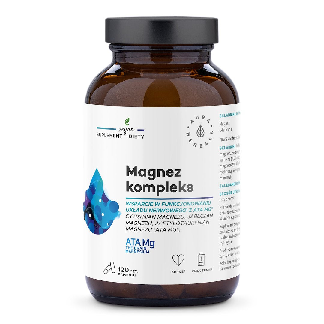 AURA HERBALS Magnija ATA Mg komplekss 120 kapsulas