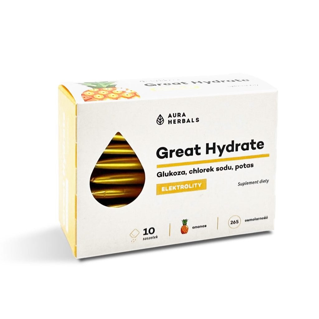 AURA HERBALS Great Hydrate - Elektrolīti - ananāsu garša 10 gab.