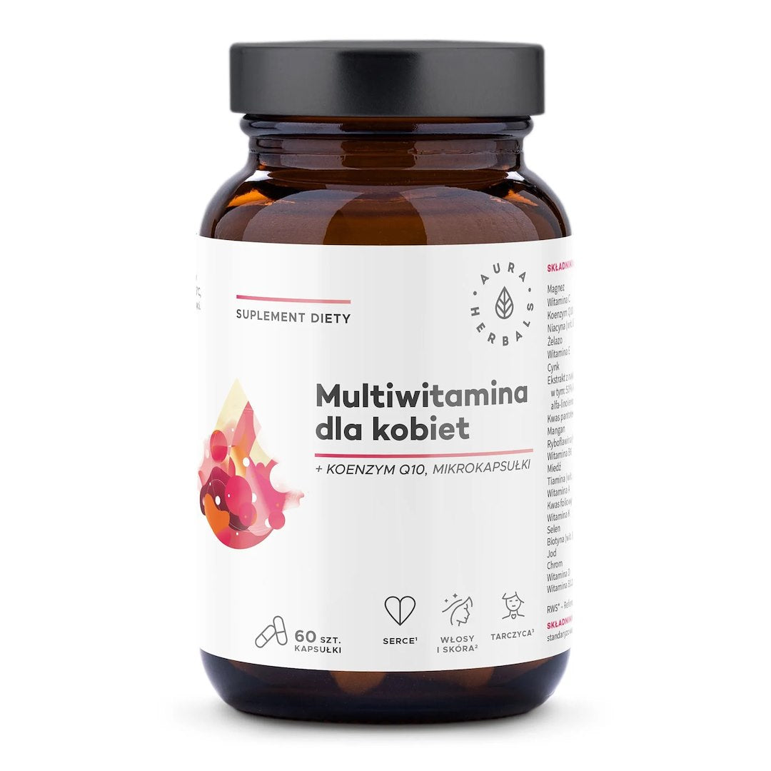 AURA HERBALS multivitamīni sievietēm, 60 kapsulas