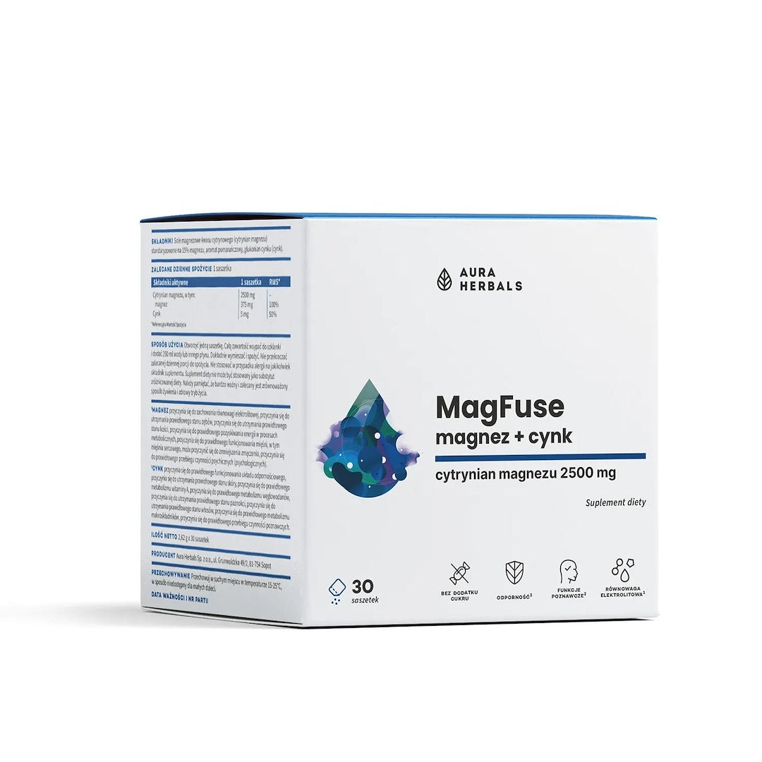 AURA HERBALS MagFuse: magnijs + cinks 30 gab.
