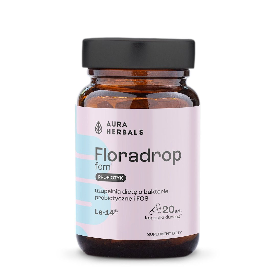 AURA HERBALS Floradrop femi, probiotikas sievietēm, 20 kapsulas