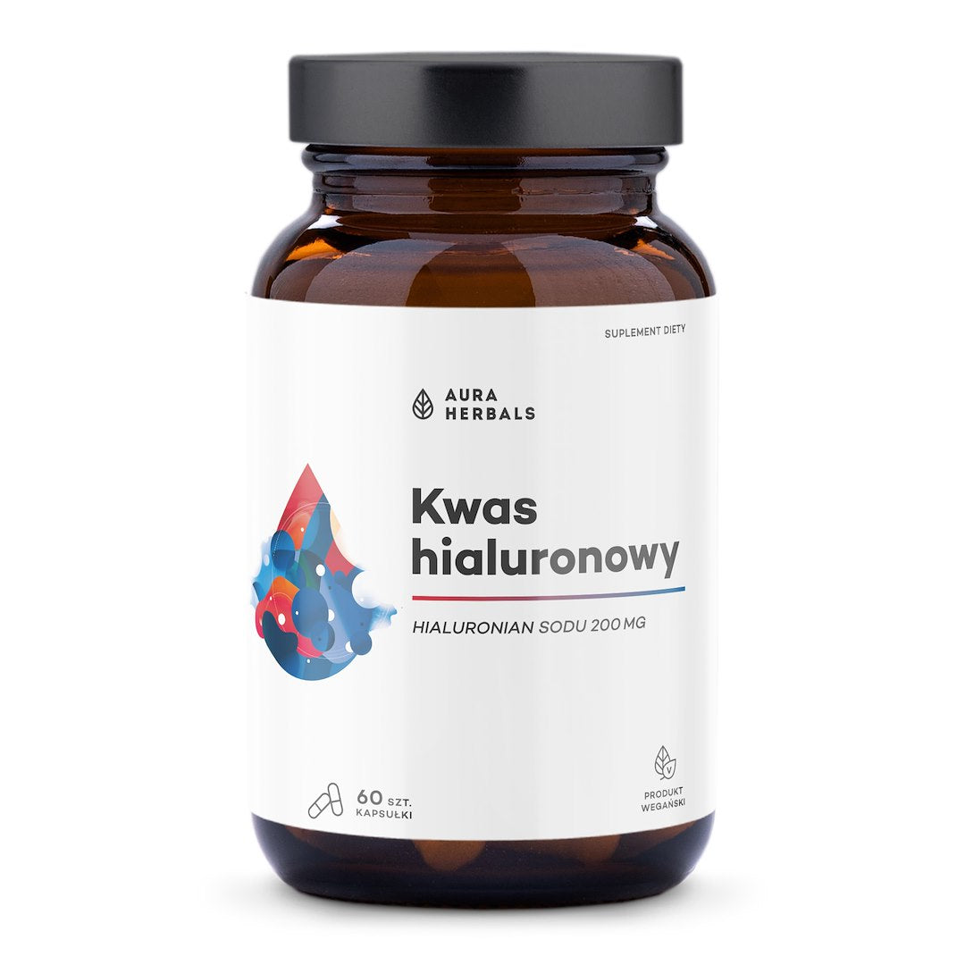 AURA HERBALS hialuronskābe 200 mg 60 kapsulas