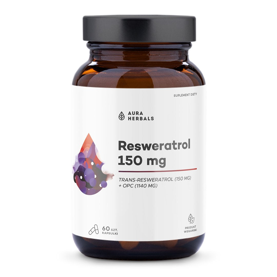AURA HERBALS Resveratrols 150 mg 60 kapsulas