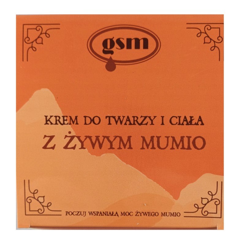 GSM MUMIO sejas un ķermeņa krēms ar dzīvo mumijo ekstraktu 200 ml