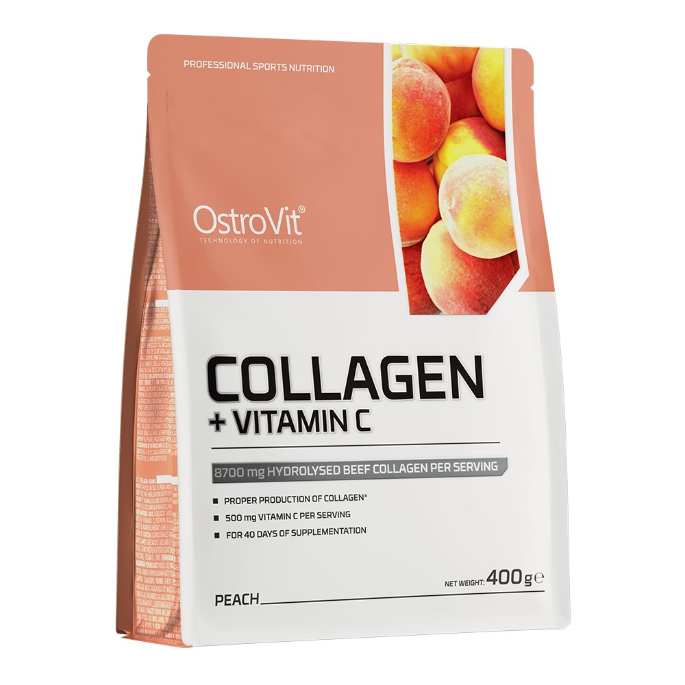 OstroVit Collagen + C vitamīns - persiku garša 400 g