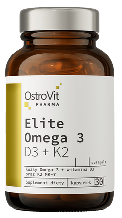Ostrovit Pharma Elite Omega 3 D3 + K2 30 kapsulu