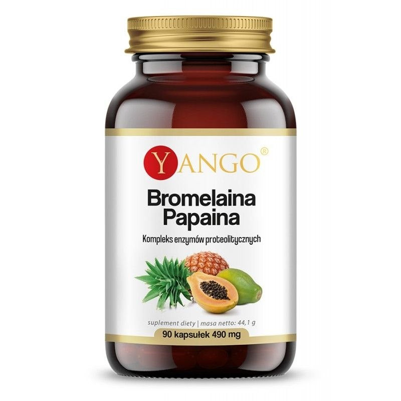 Yango Bromelaīns + Papaīns 90 kapsulas