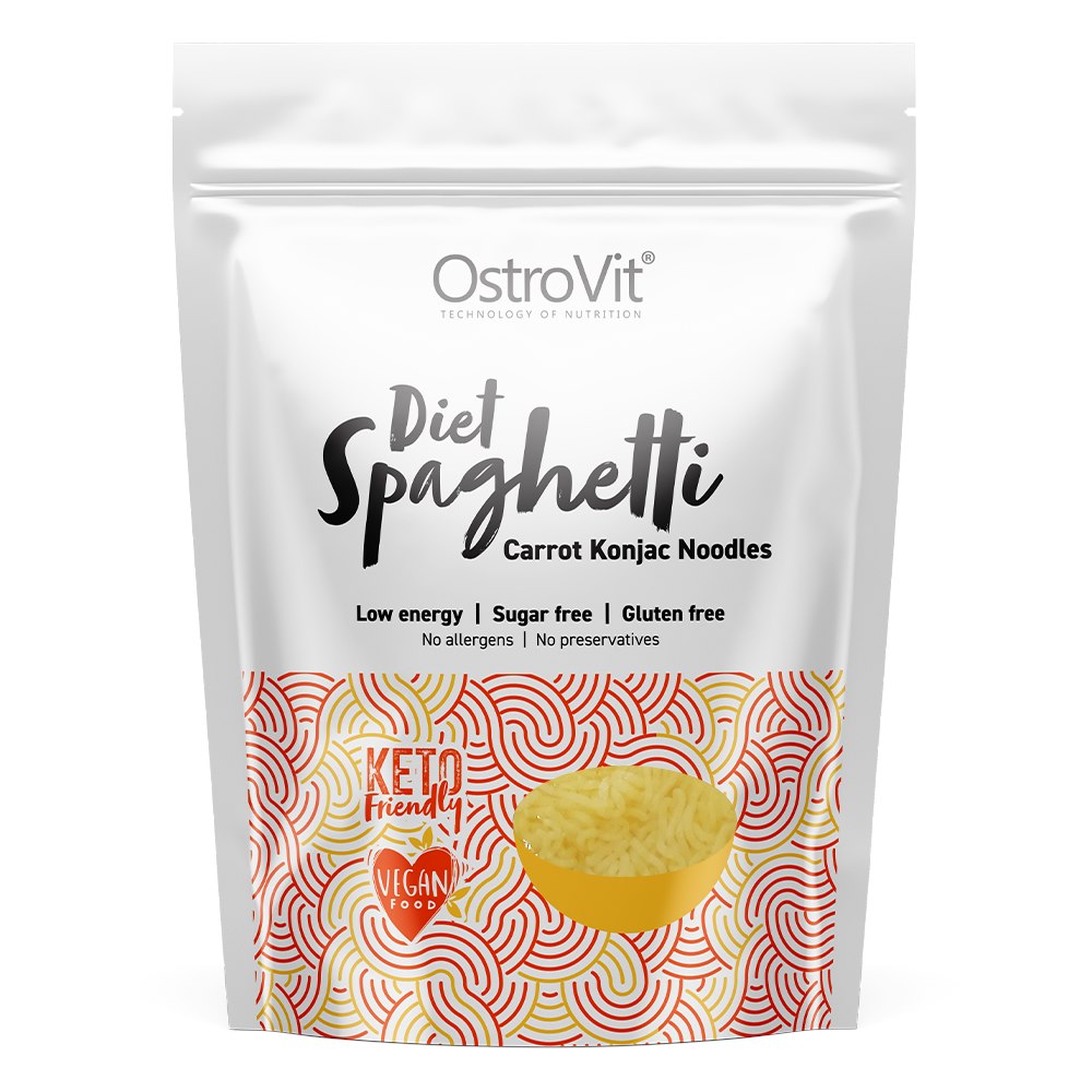 OstroVit diētiskie spageti ar burkāniem un konjaku, 400 g