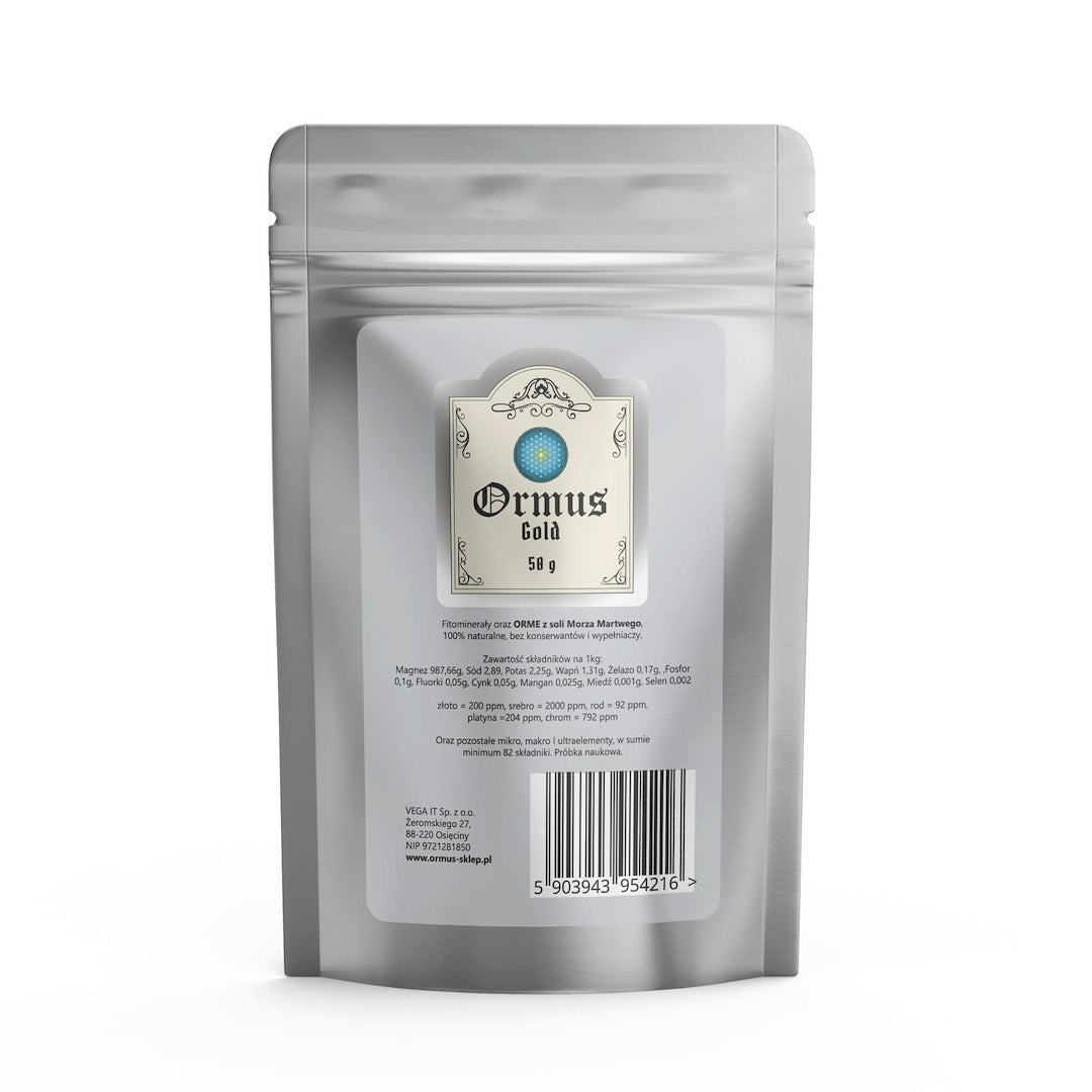ORMUS ORME Gold – Dzīvības elementi – spēcīgs pulveris ar zeltu 50 g