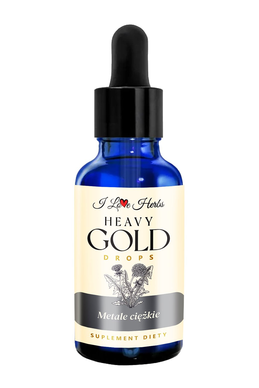 I LOVE HERBS - HEAVY Gold Drops SUNKIEJI METALAI 50 ml