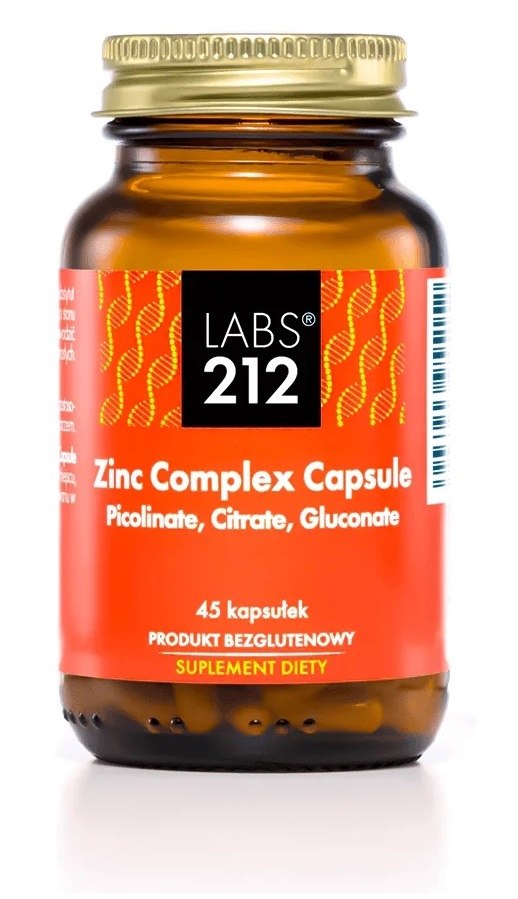 LABS212 Cinka kompleksa kapsulas, 45 kapsulas